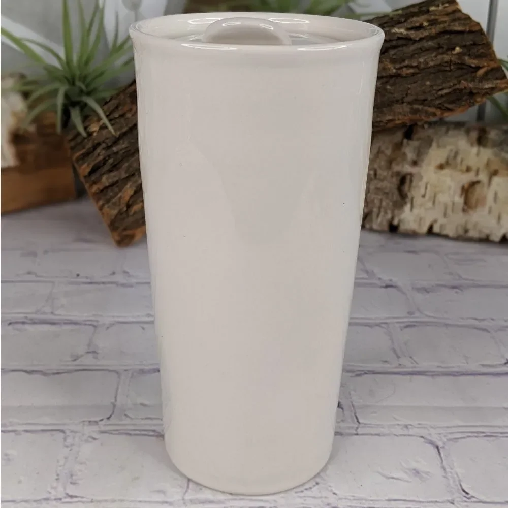 Rae Dunn FAITH Ceramic Travel Tumbler Mug with Lid
